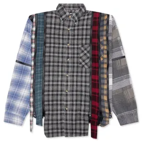 7 Cuts Zipped Wide Shirt - Assorted