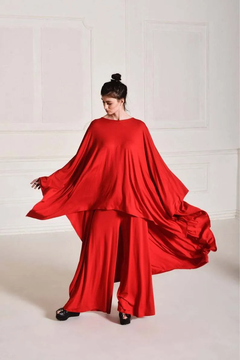 Aakasha  |Plain Long Handmade Oversized Bold Asymmetry Tunics