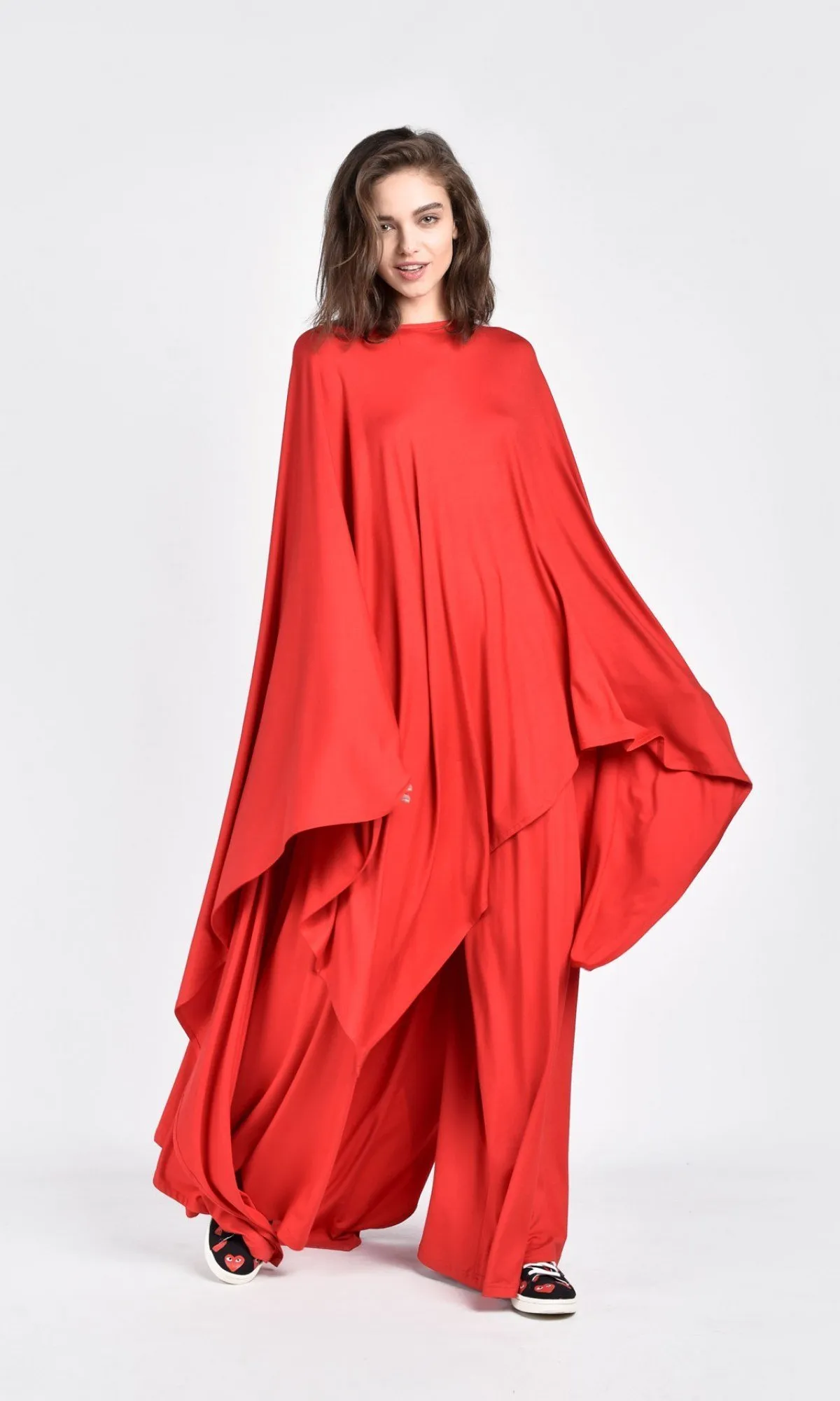 Aakasha  |Plain Long Handmade Oversized Bold Asymmetry Tunics