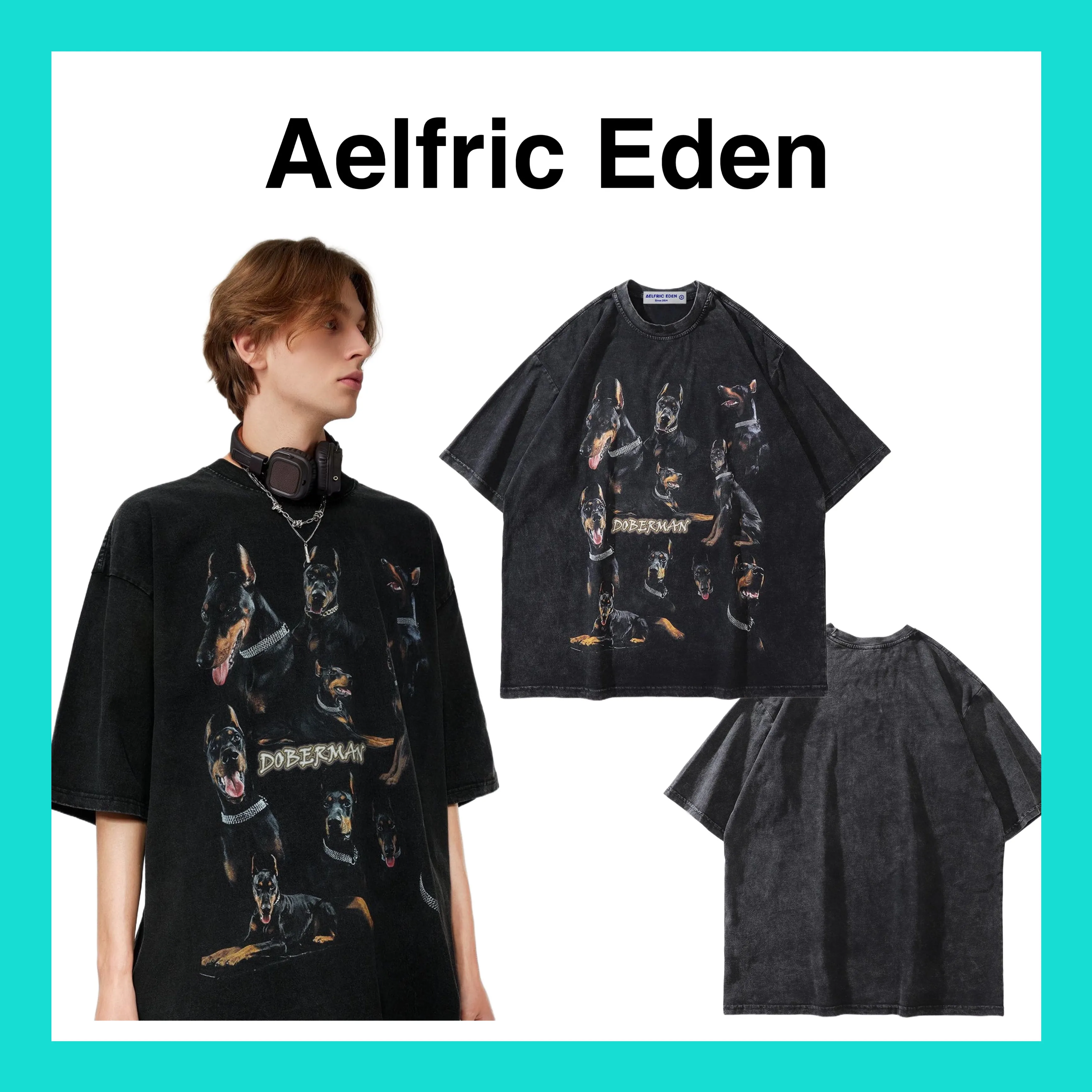 Aelfric Eden  |Unisex Street Style Cotton Short Sleeves Oversized T-Shirts