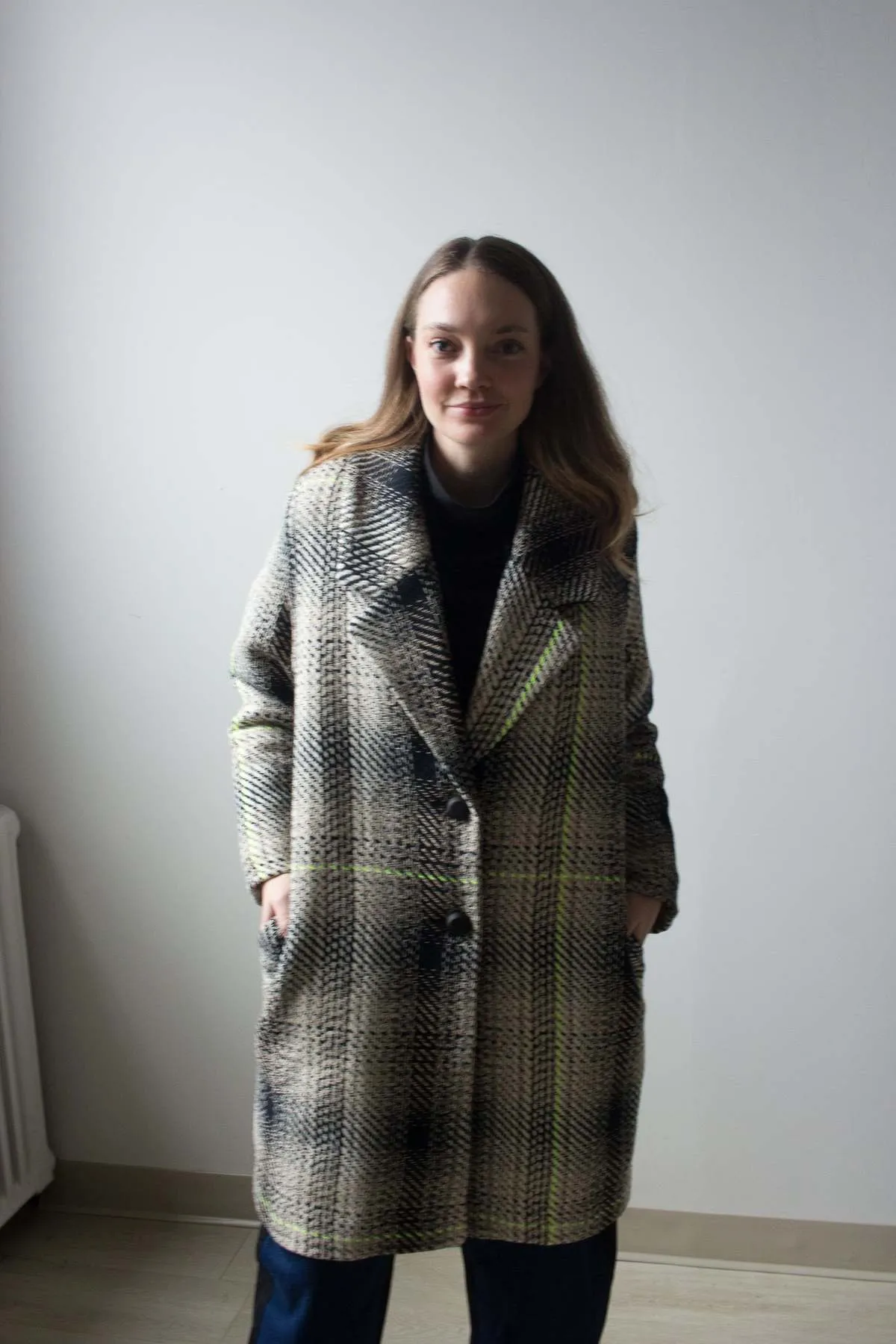 Albert Coat Dipsyfluo Plaid - Grey