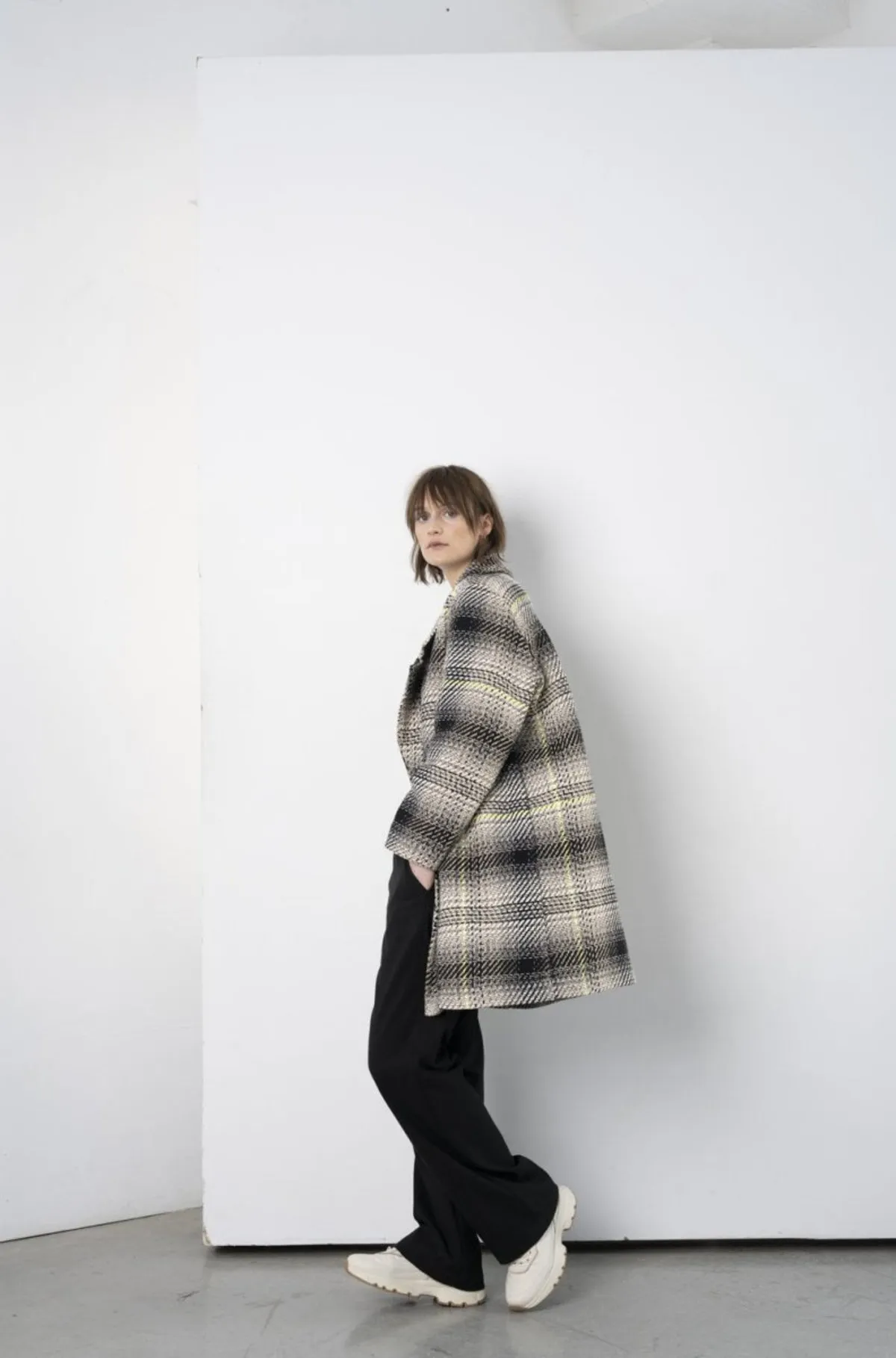 Albert Coat Dipsyfluo Plaid - Grey