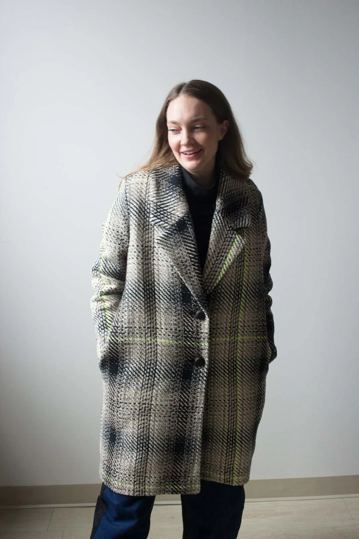 Albert Coat Dipsyfluo Plaid - Grey