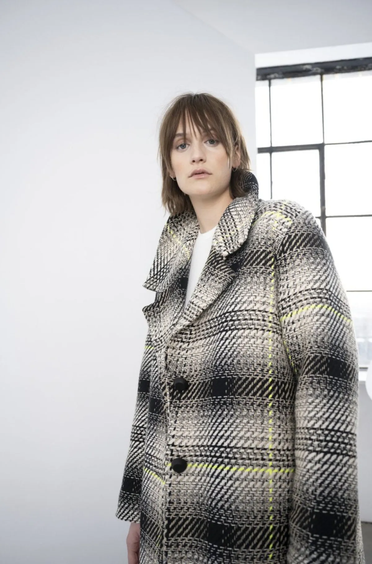 Albert Coat Dipsyfluo Plaid - Grey