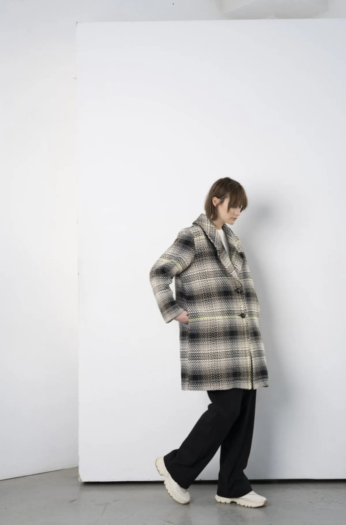 Albert Coat Dipsyfluo Plaid - Grey