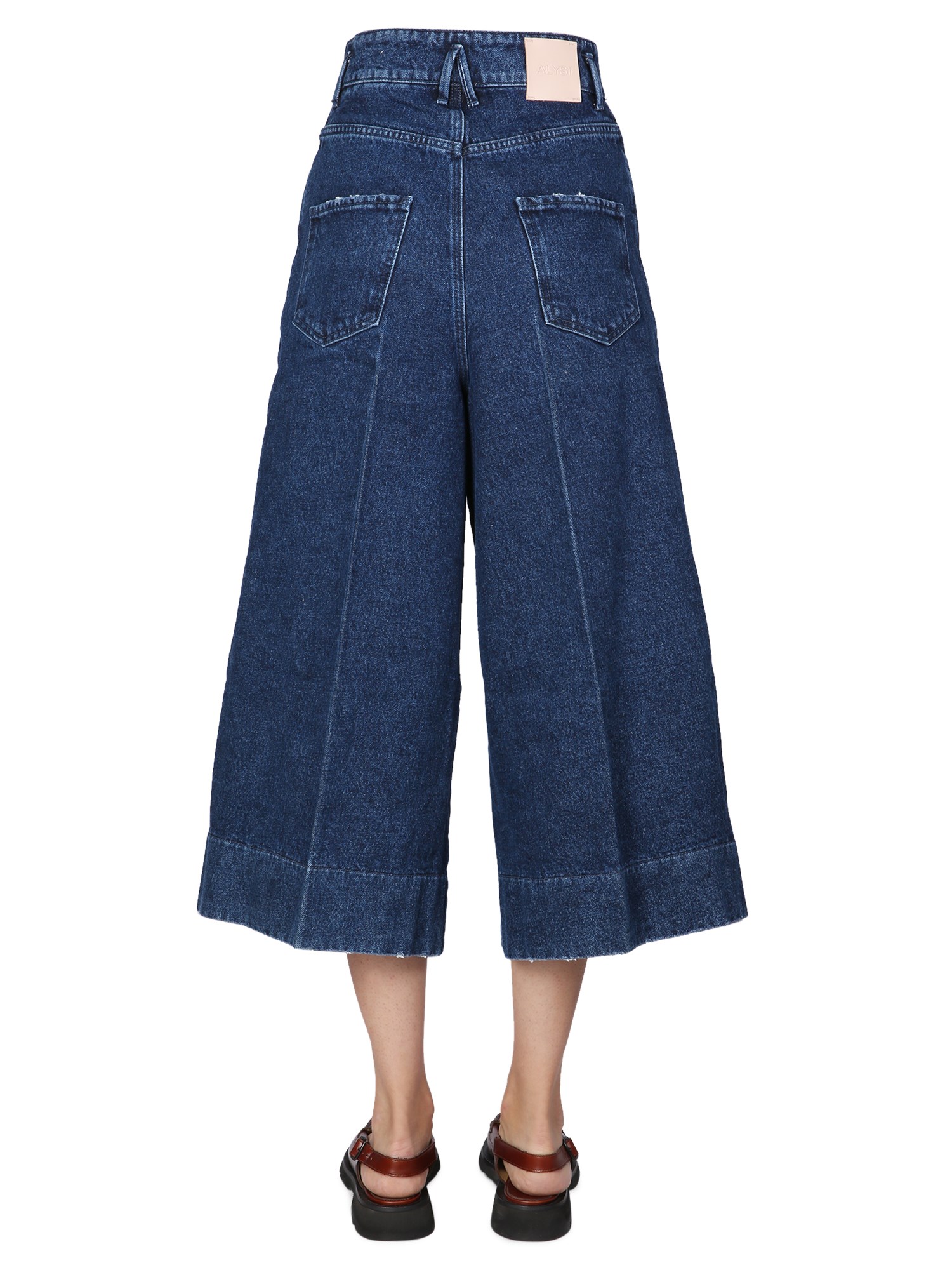 ALYSI    WIDE LEG COTTON DENIM JEANS