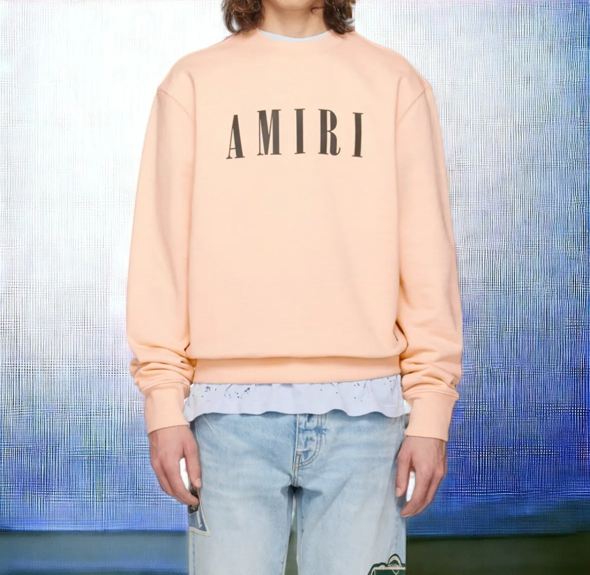 AMIRI  |Crew Neck Unisex Blended Fabrics Street Style Plain Cotton