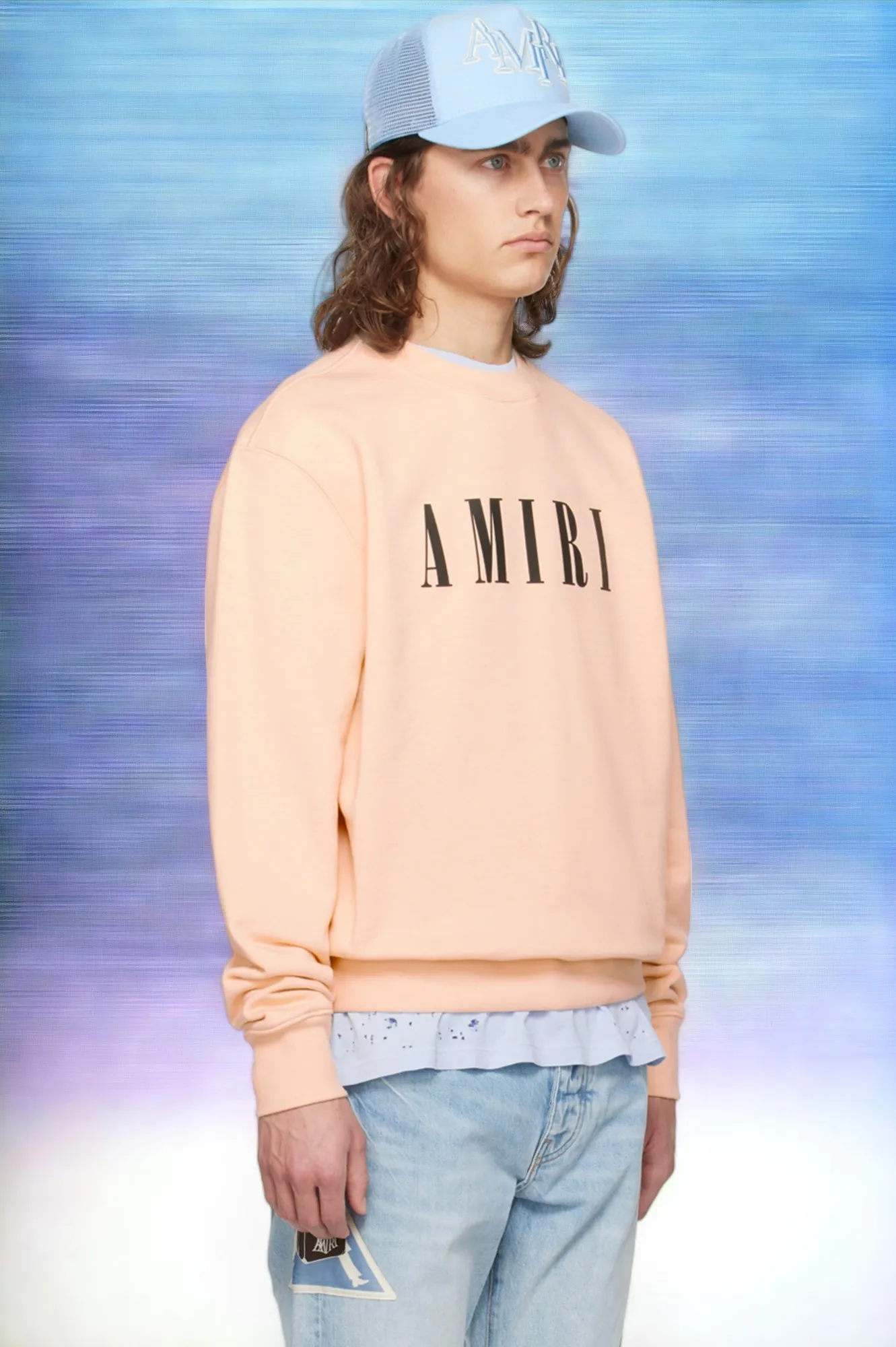 AMIRI  |Crew Neck Unisex Blended Fabrics Street Style Plain Cotton