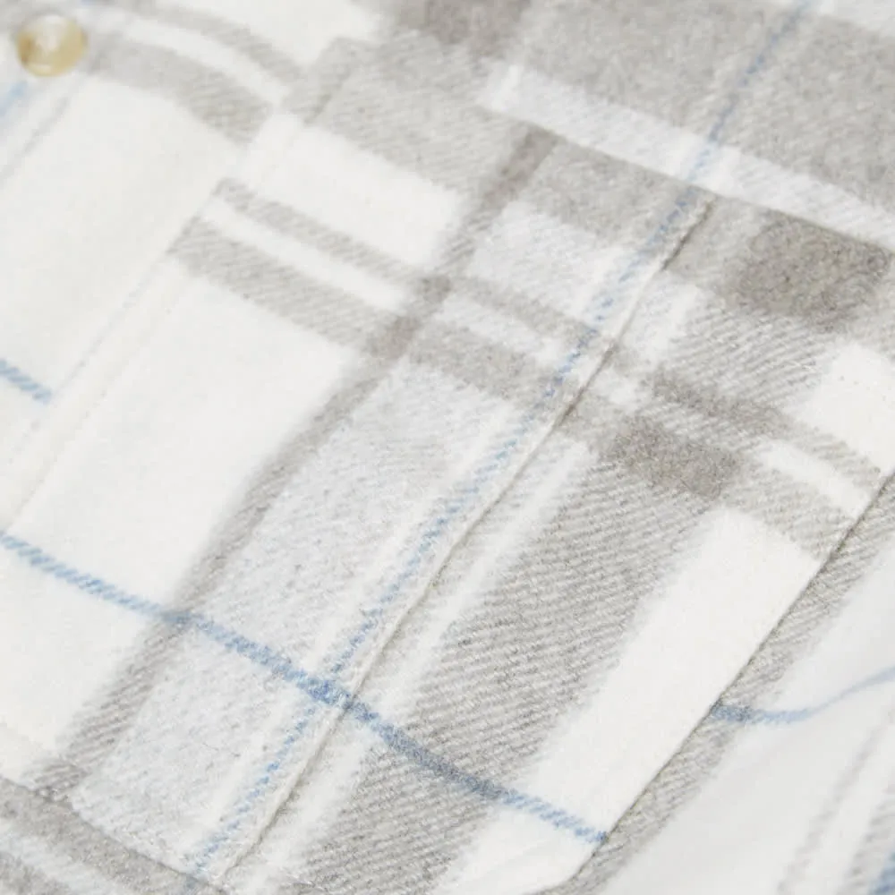 A.P.C Wool Flannel OvershirtLight Grey