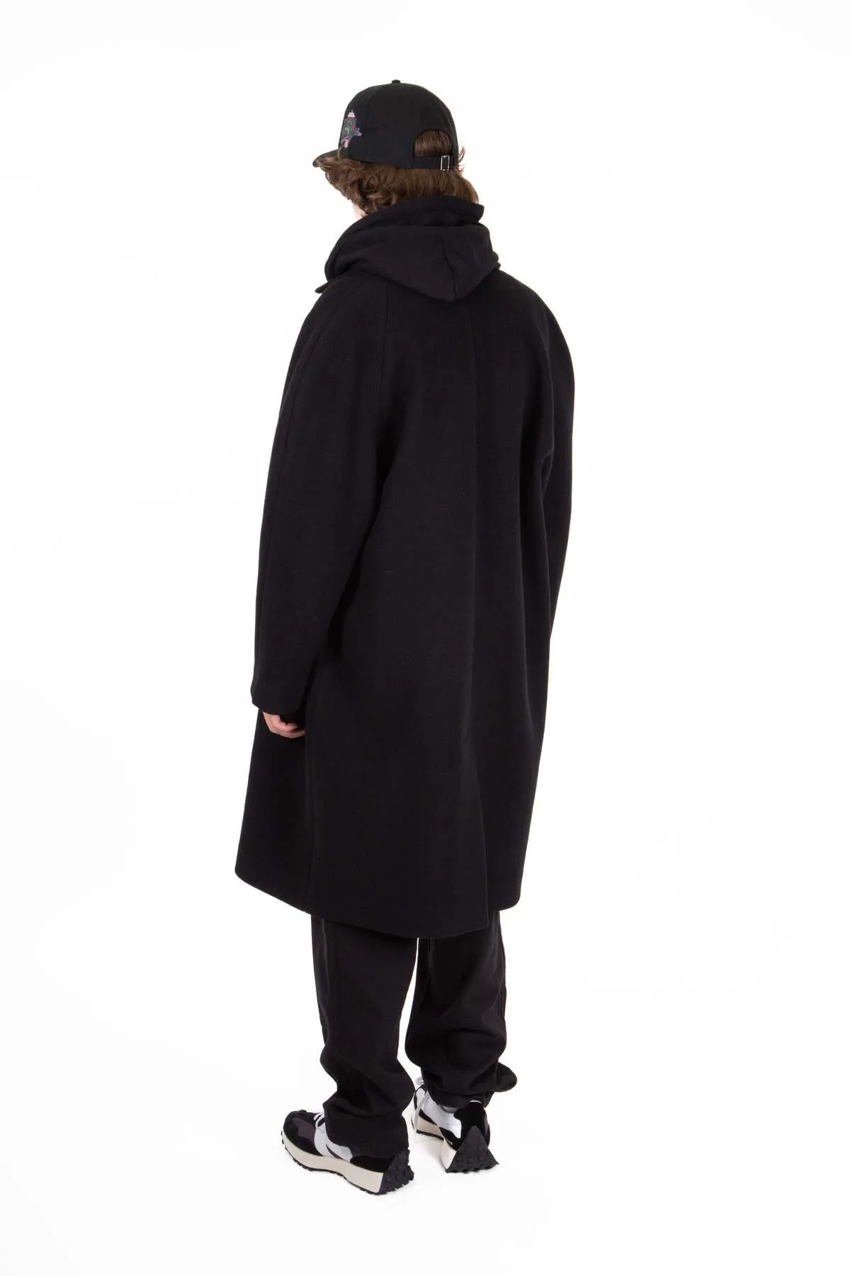 Archive Long Wool Coat - Black