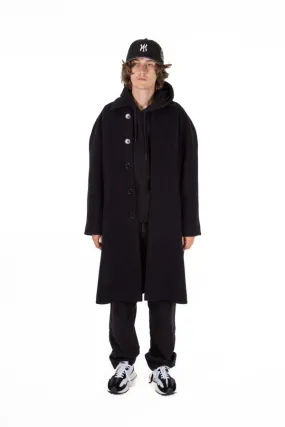 Archive Long Wool Coat - Black