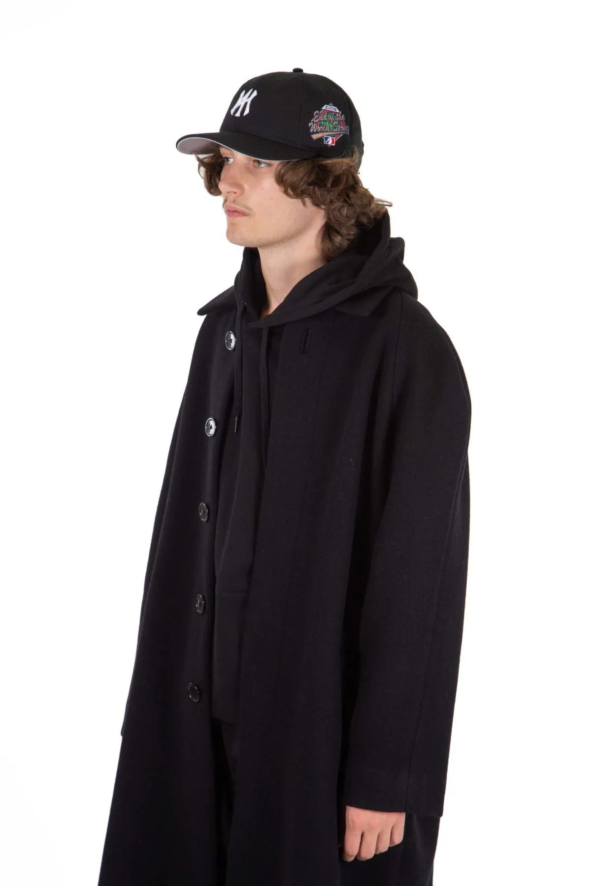 Archive Long Wool Coat - Black