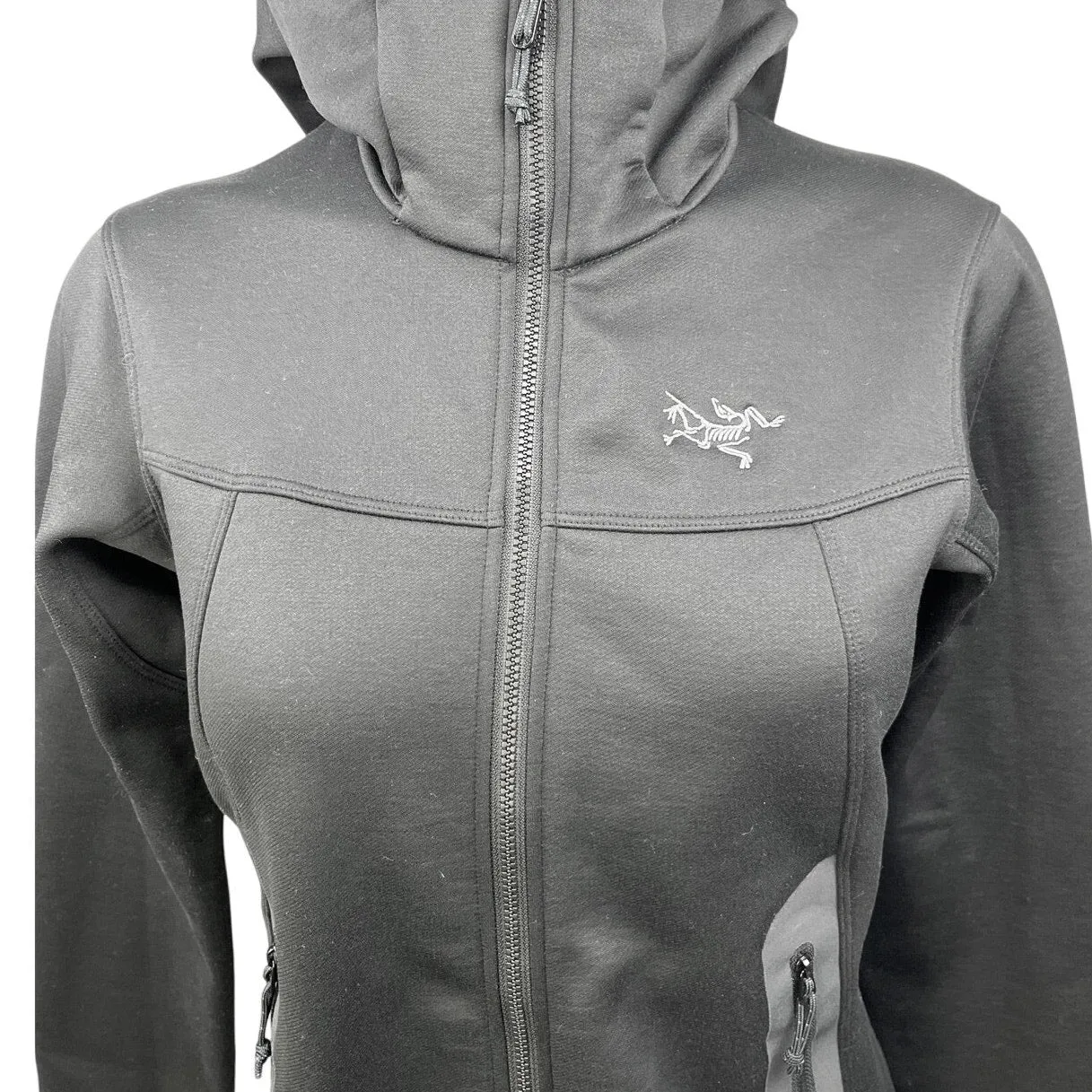 Arc'teryx Arenite Women's Black Fleece Zip Up Hooded Hoodie Jacket Coat Size M