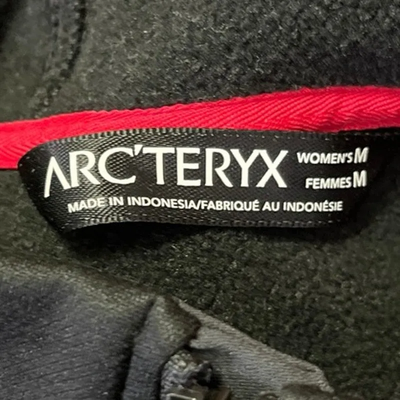 Arc'teryx Arenite Women's Black Fleece Zip Up Hooded Hoodie Jacket Coat Size M