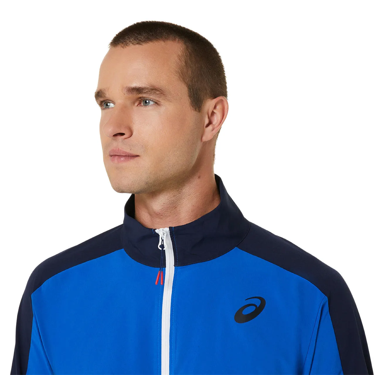 Asics Jacket Match Heren Blauw Wit