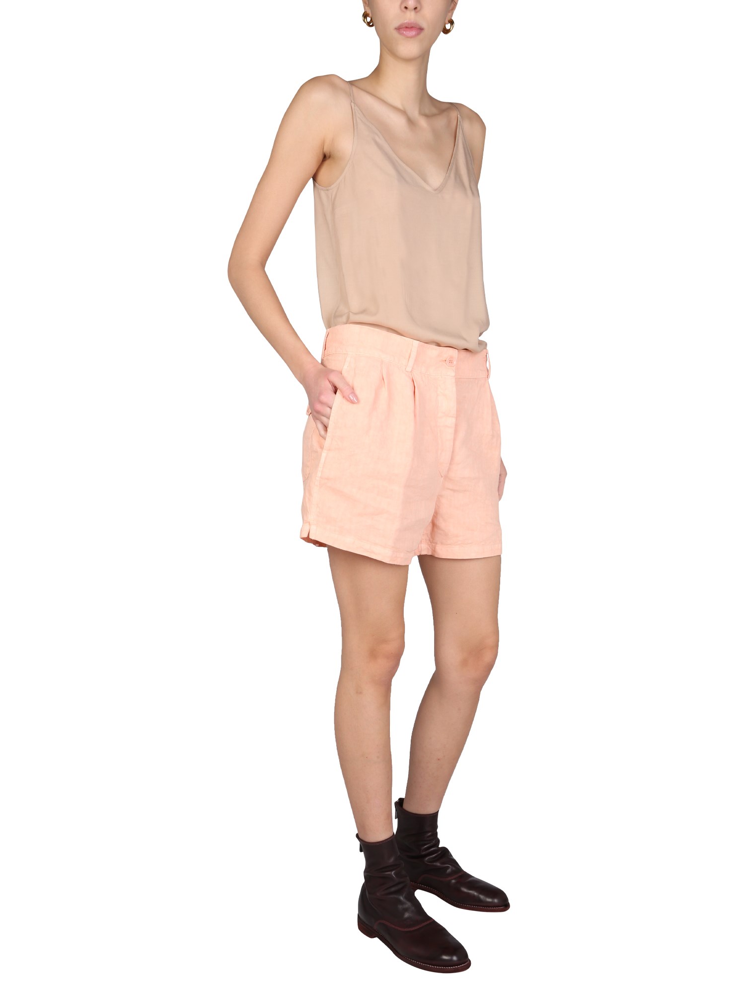 ASPESI    LINEN WIDE LEG SHORTS