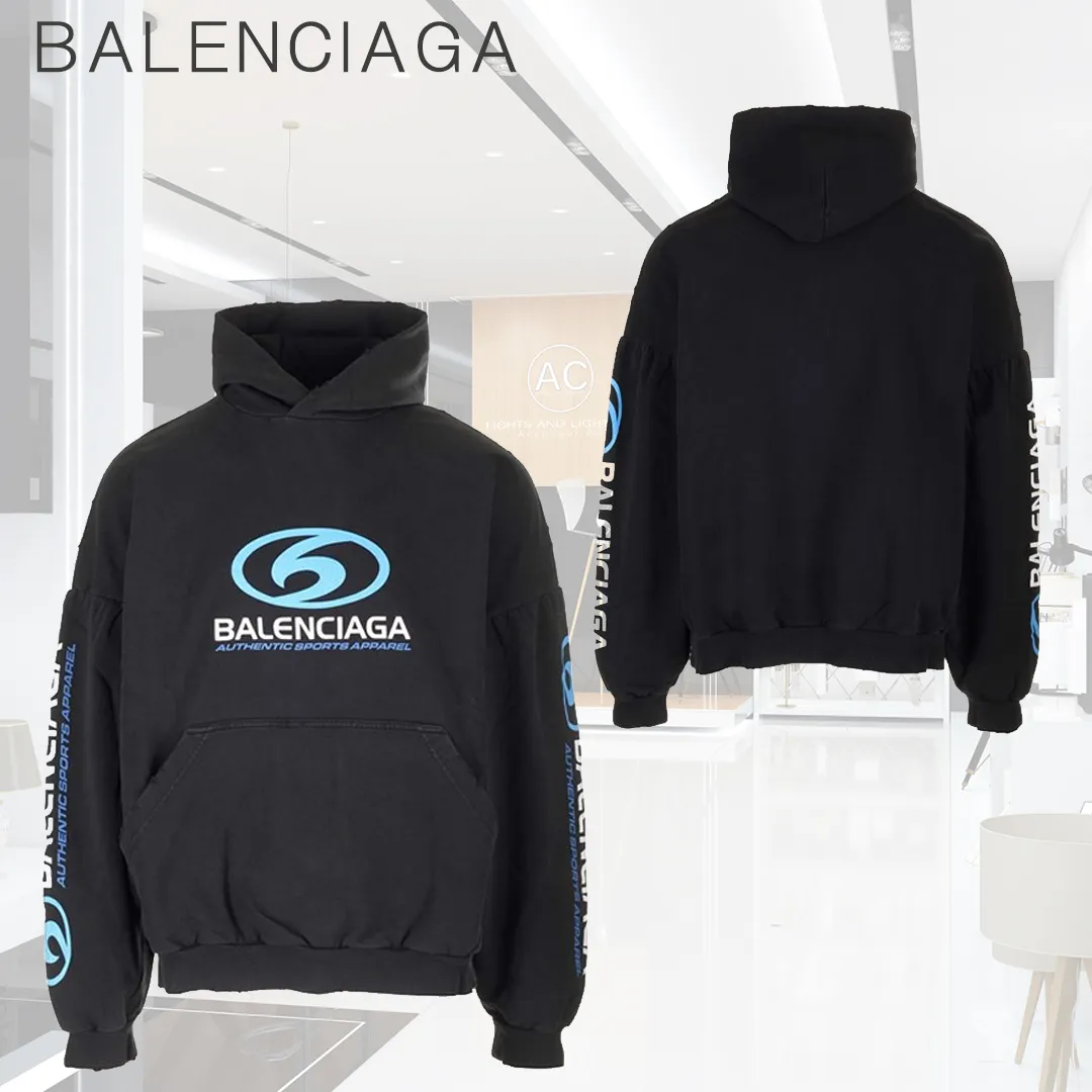 BALENCIAGA  |Cotton Logo Luxury FX Advantage / Exclusive Hoodies