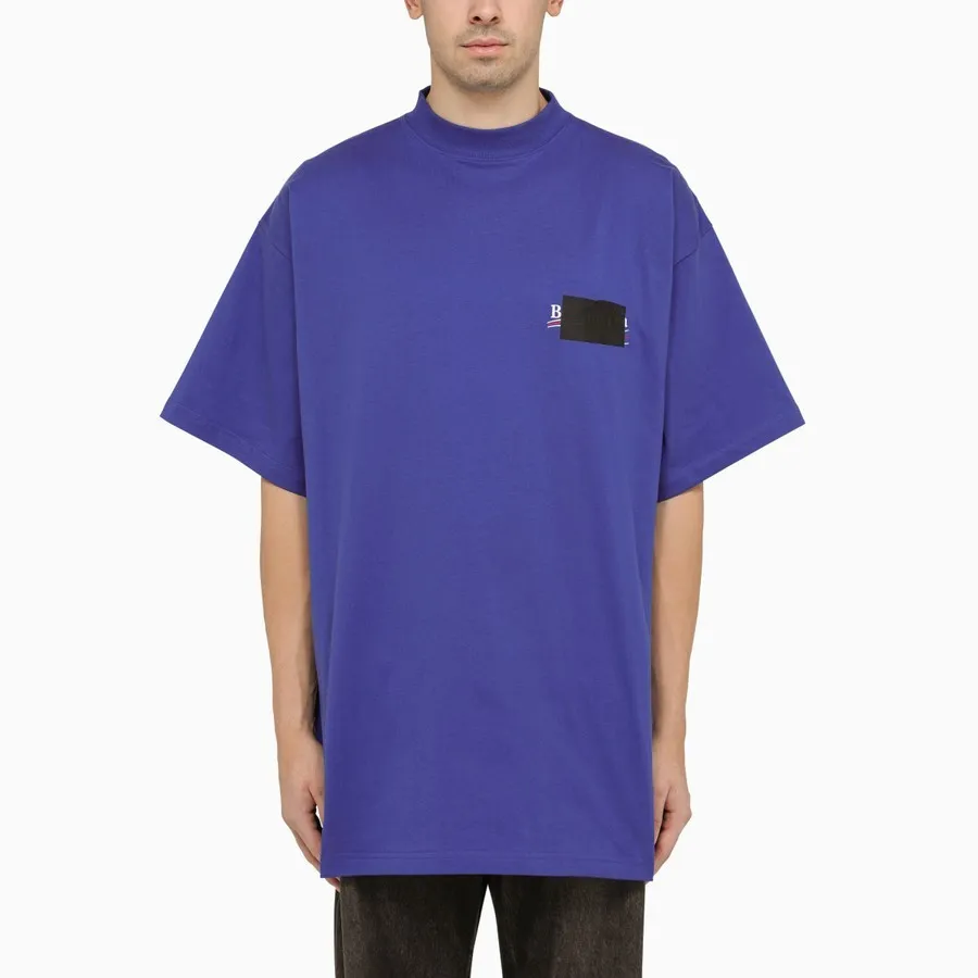 BALENCIAGA  |Crew Neck Street Style Cotton Short Sleeves Oversized Logo