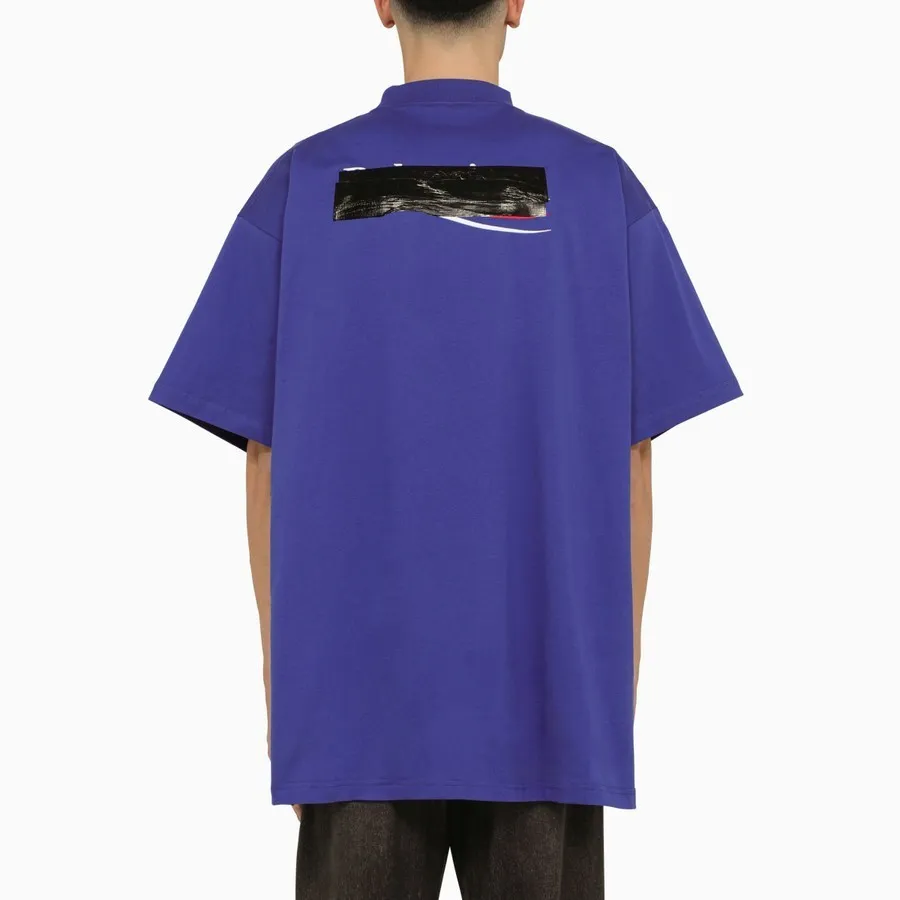 BALENCIAGA  |Crew Neck Street Style Cotton Short Sleeves Oversized Logo