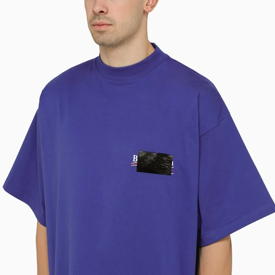 BALENCIAGA  |Crew Neck Street Style Cotton Short Sleeves Oversized Logo