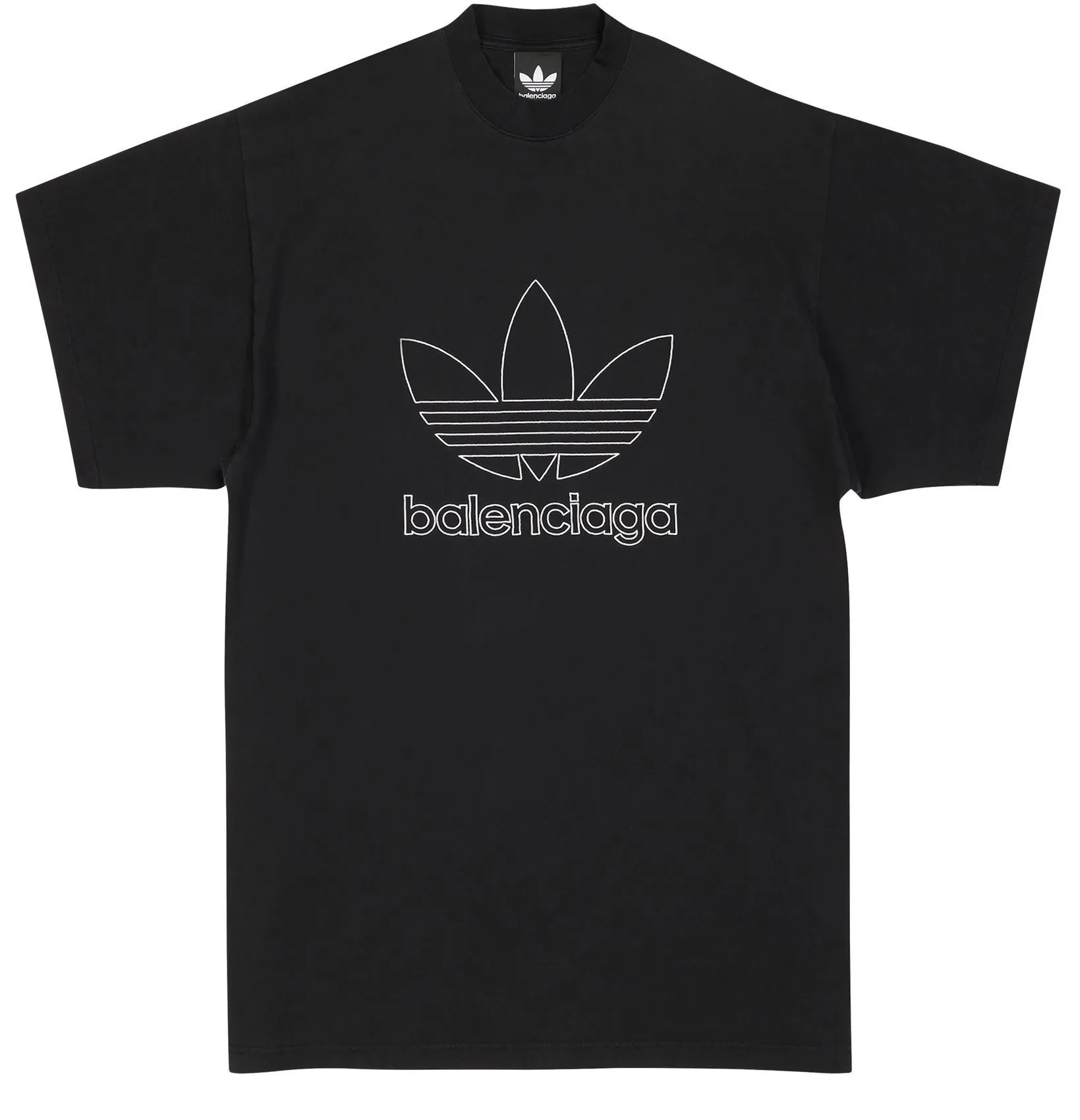 BALENCIAGA  |Crew Neck Unisex Street Style Collaboration Bi-color Cotton