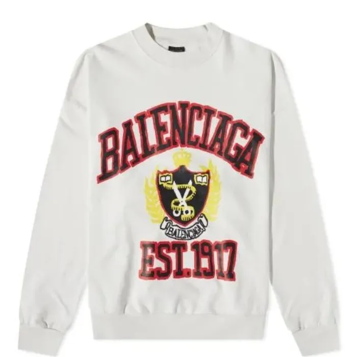 BALENCIAGA  |Crew Neck Unisex Street Style Long Sleeves Plain Cotton