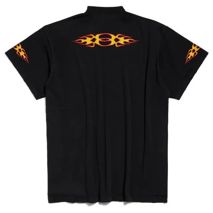 BALENCIAGA  |Men's Burning Unity T-shirt Oversized in Black