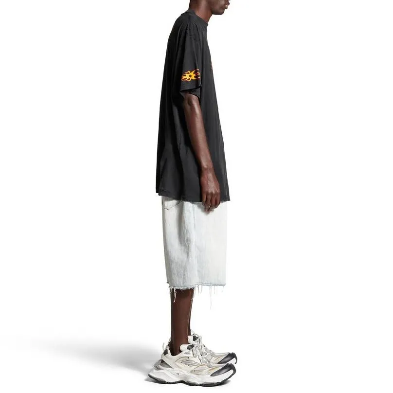 BALENCIAGA  |Men's Burning Unity T-shirt Oversized in Black