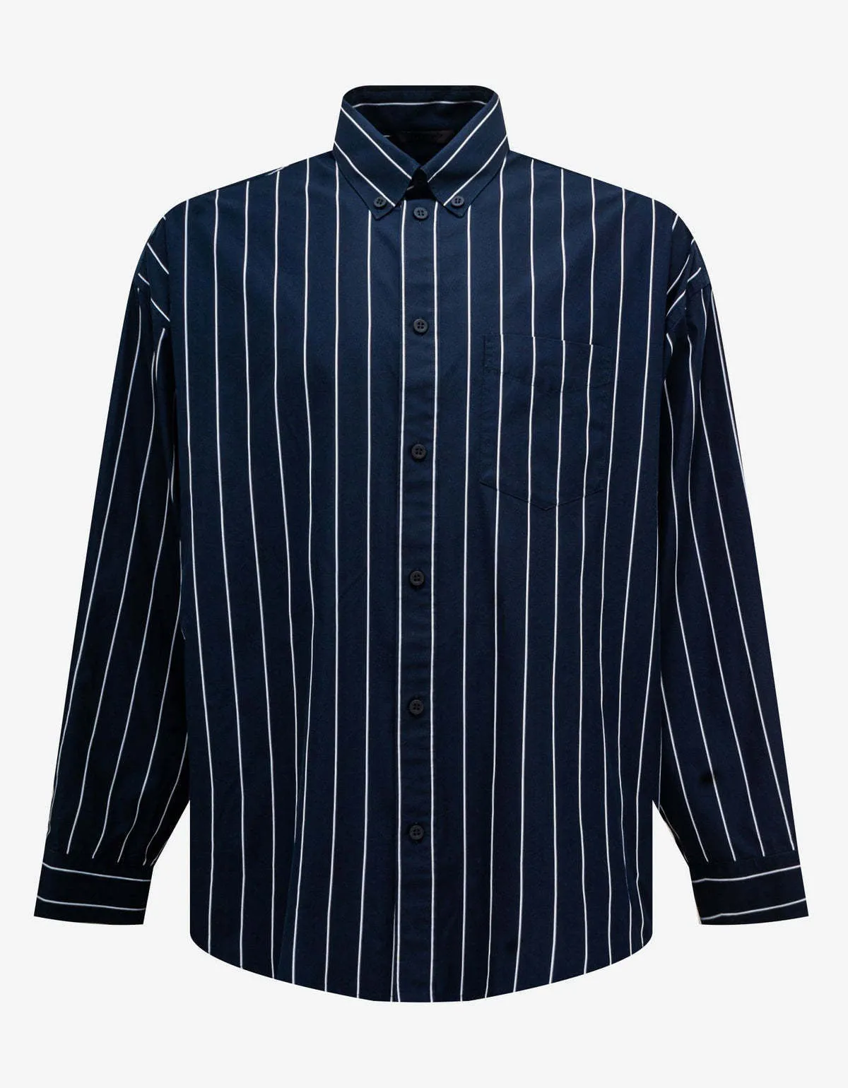 BALENCIAGA  |Stripes Cotton Oversized Logo Luxury