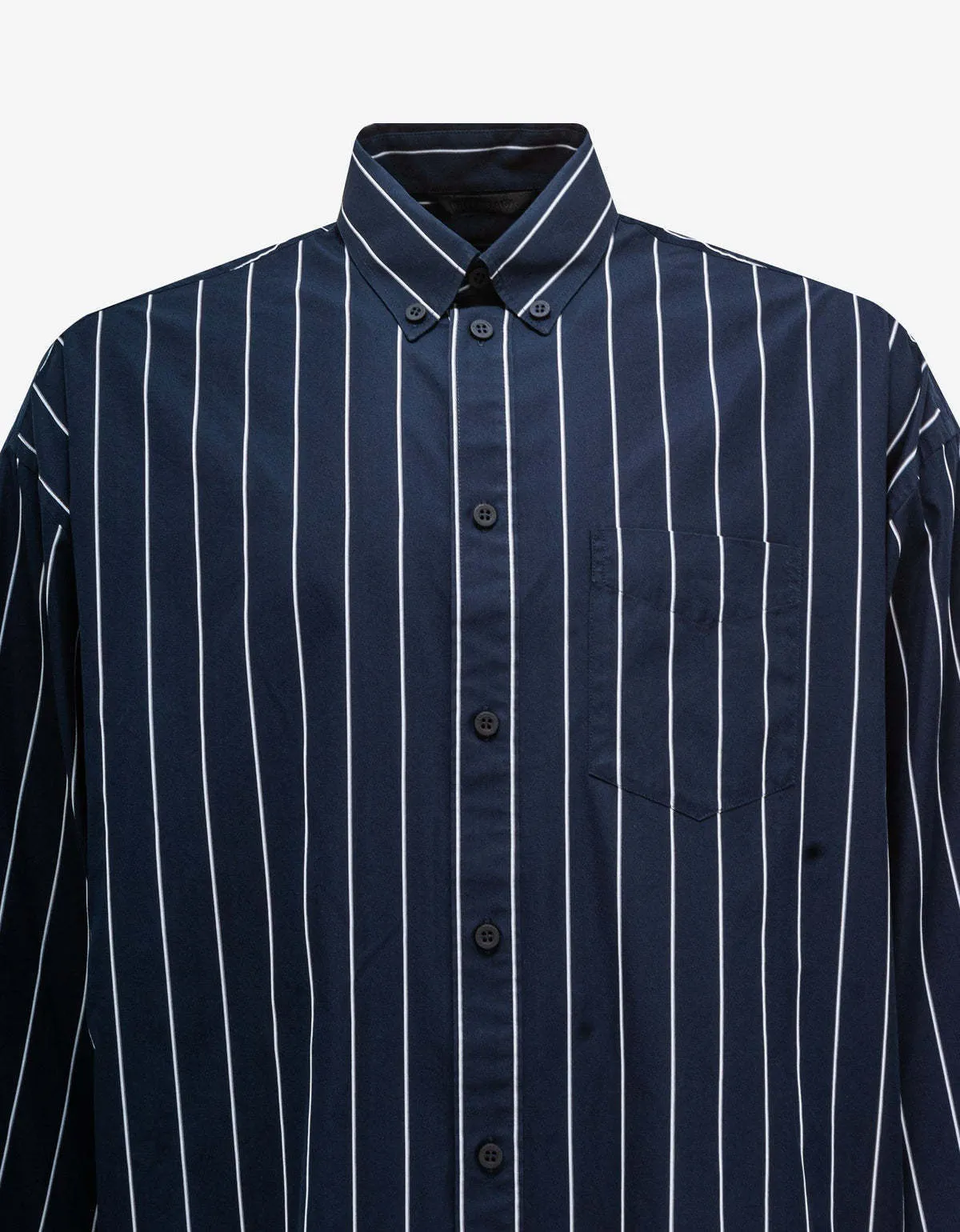 BALENCIAGA  |Stripes Cotton Oversized Logo Luxury