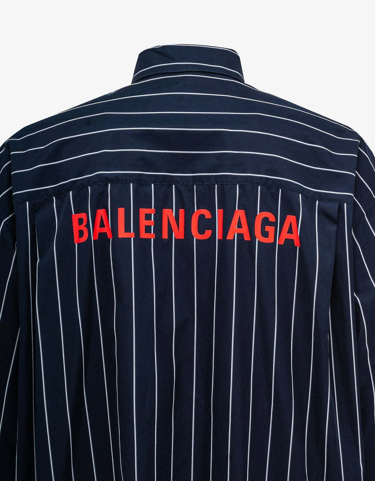 BALENCIAGA  |Stripes Cotton Oversized Logo Luxury