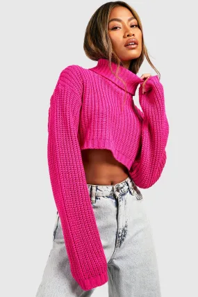 Basic Turtleneck Crop Sweater