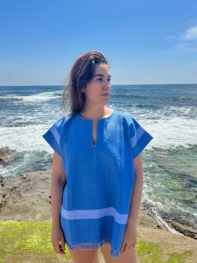 Beach Poncho - Blue