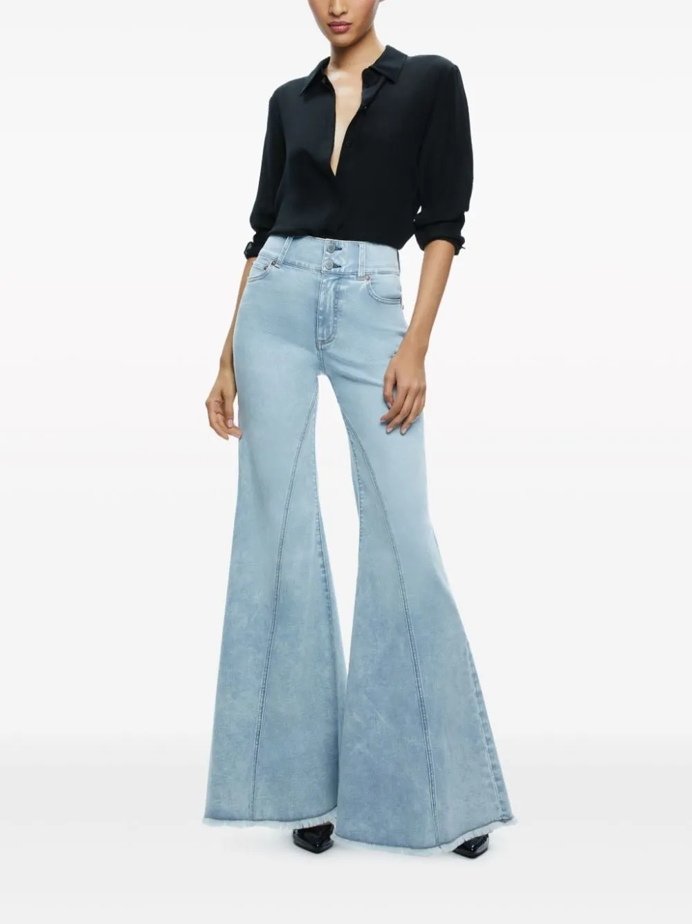 Beautiful Seamed Wide Leg Jean