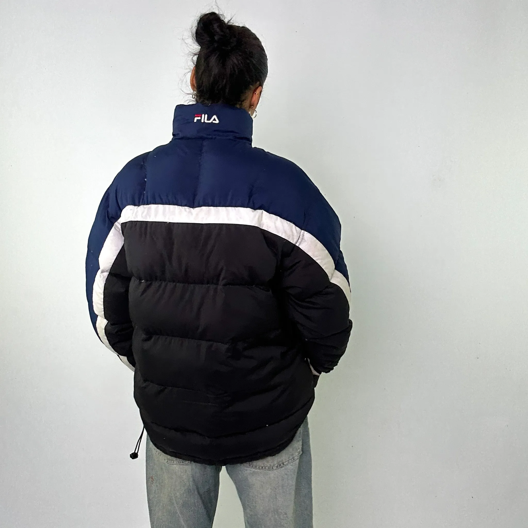 Black 90s FILA Puffer Jacket Coat (M)