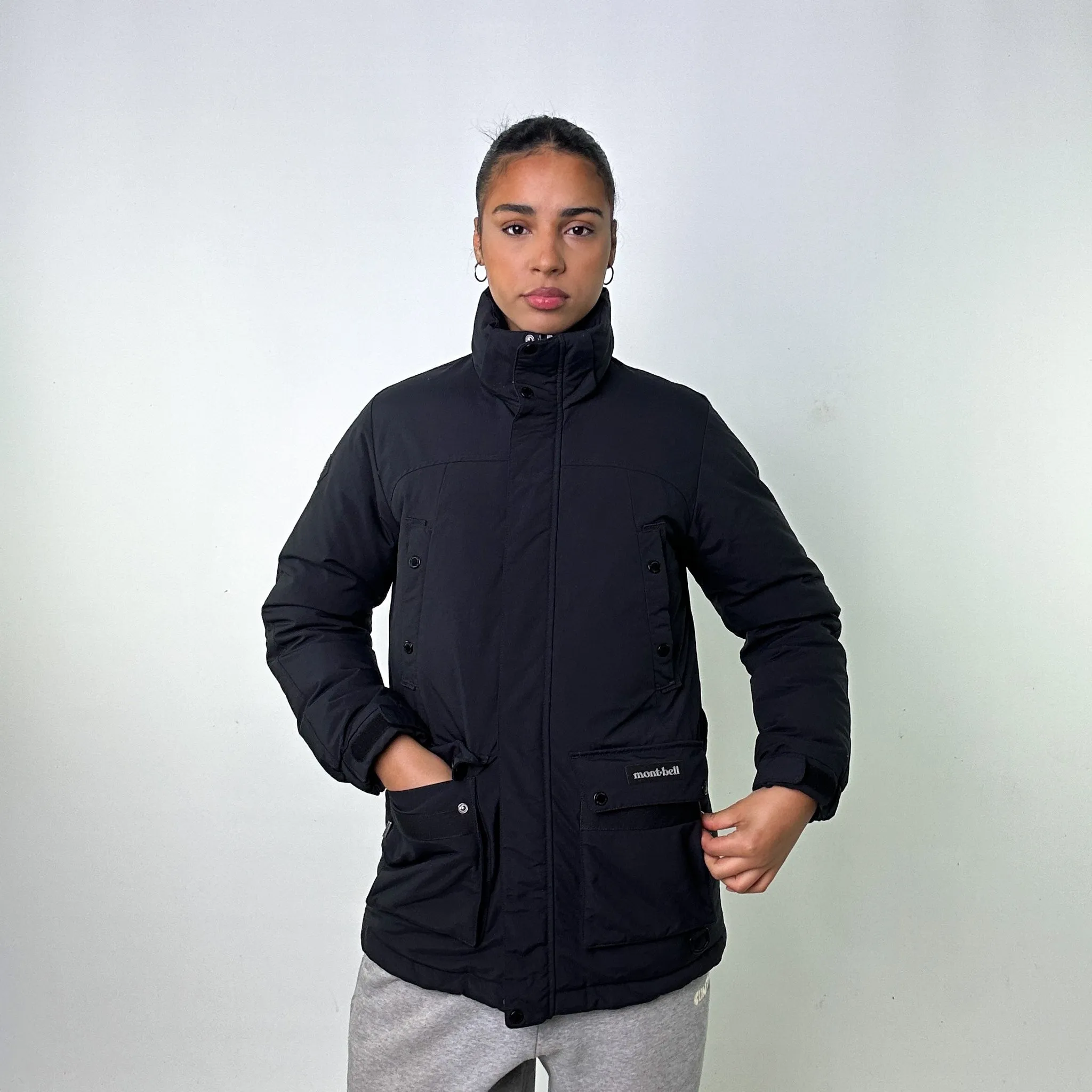 Black 90s Mont Bell Puffer Jacket Coat (S)