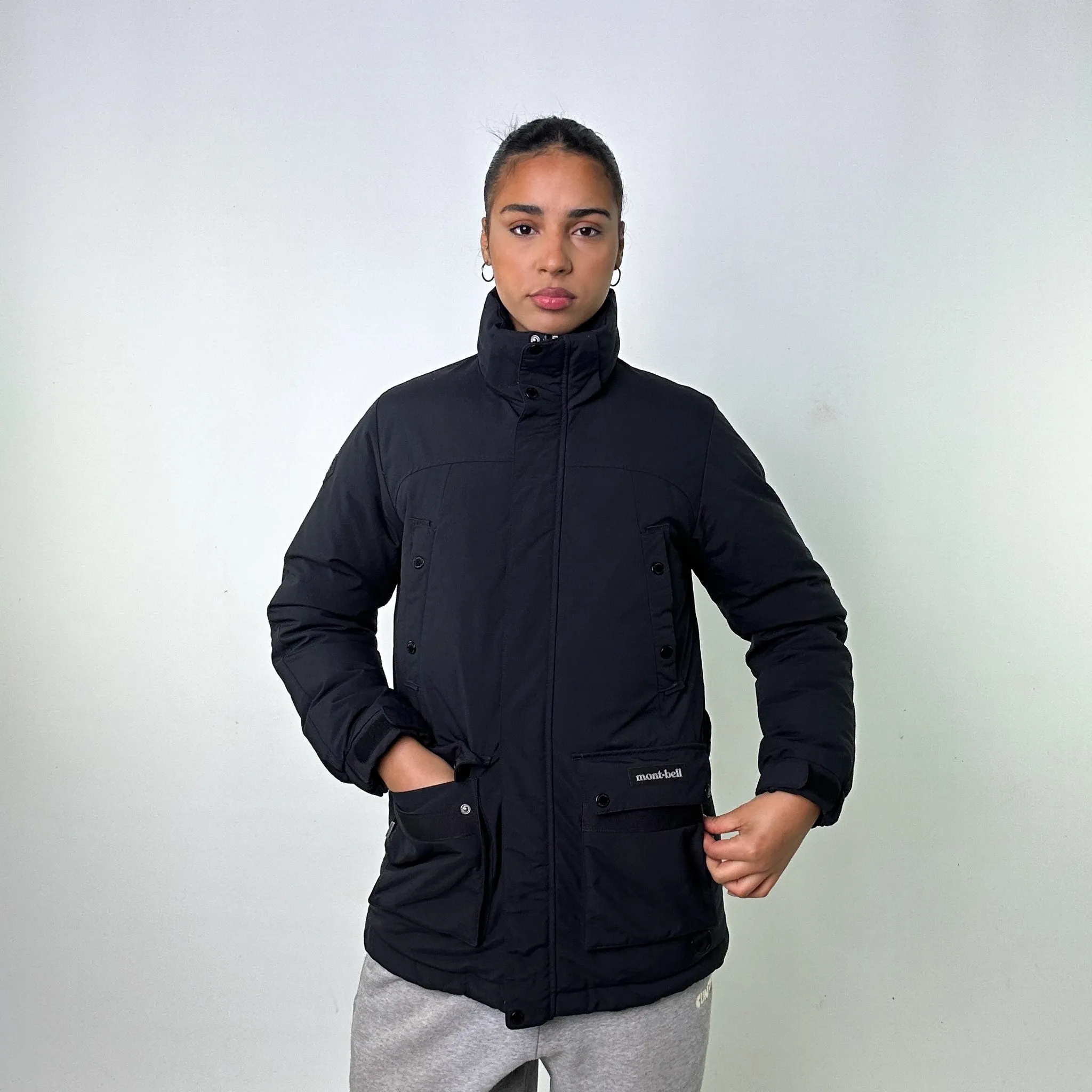 Black 90s Mont Bell Puffer Jacket Coat (S)