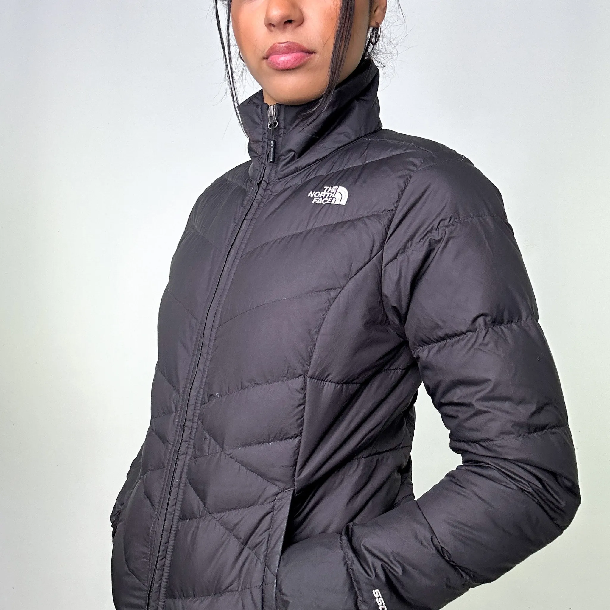 Black 90s The North Face 550 Series Puffer Jacket Coat (S)