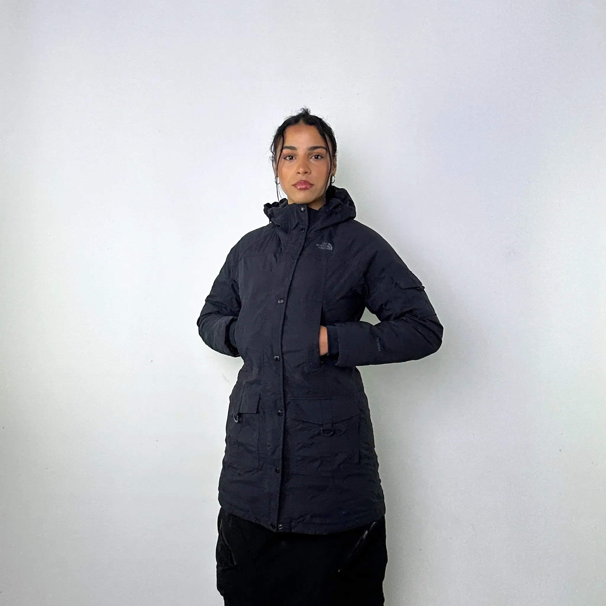 Black 90s The North Face Hyvent Puffer Jacket Coat (S)