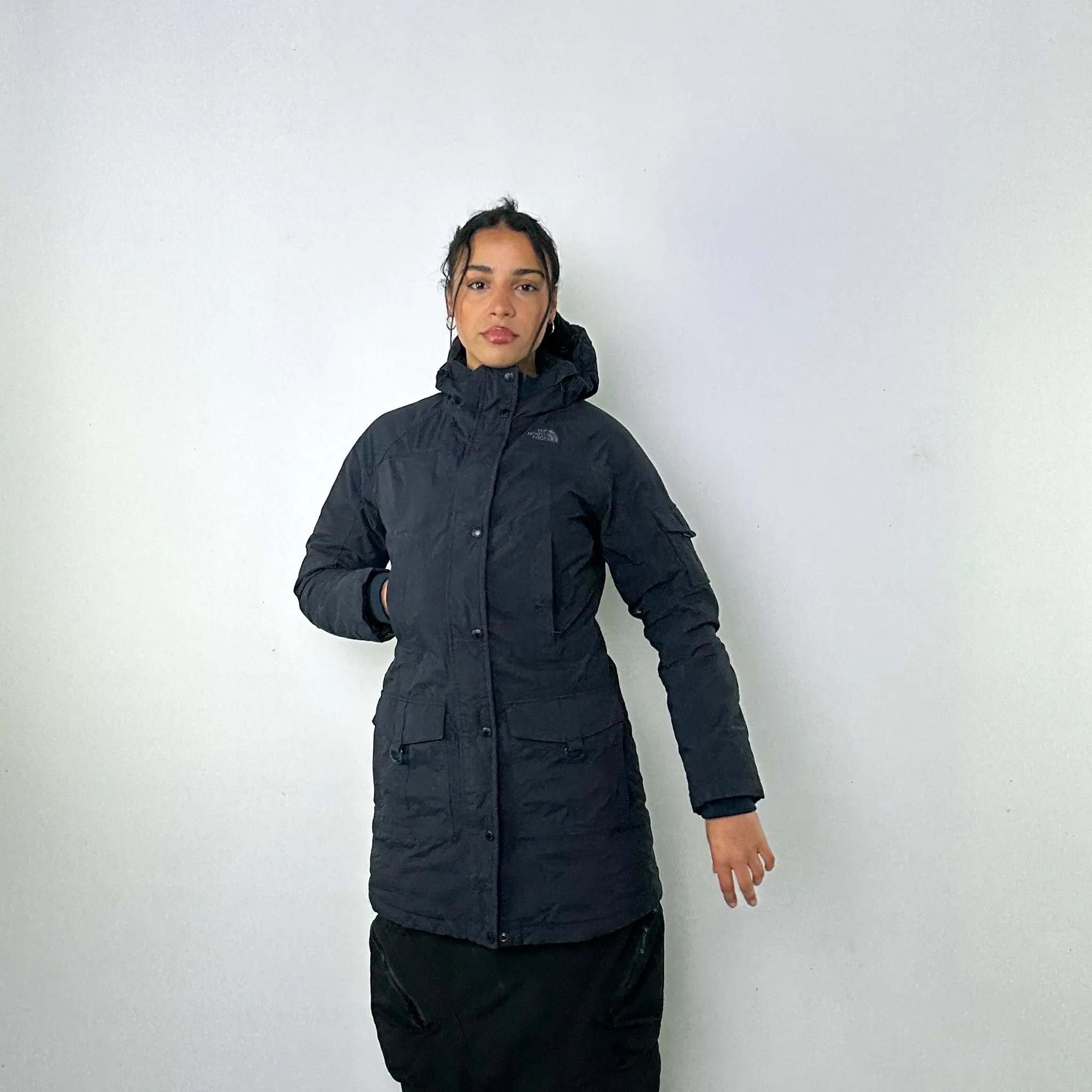 Black 90s The North Face Hyvent Puffer Jacket Coat (S)