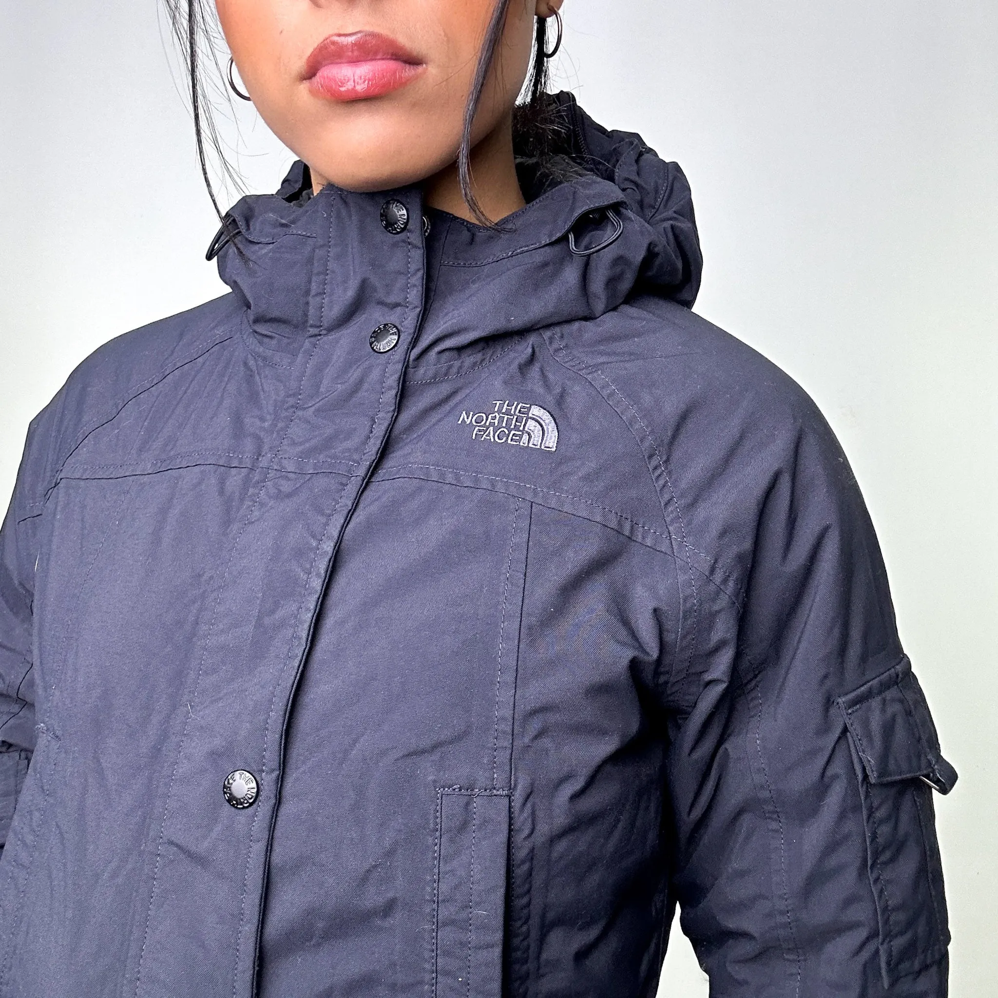 Black 90s The North Face Hyvent Puffer Jacket Coat (S)