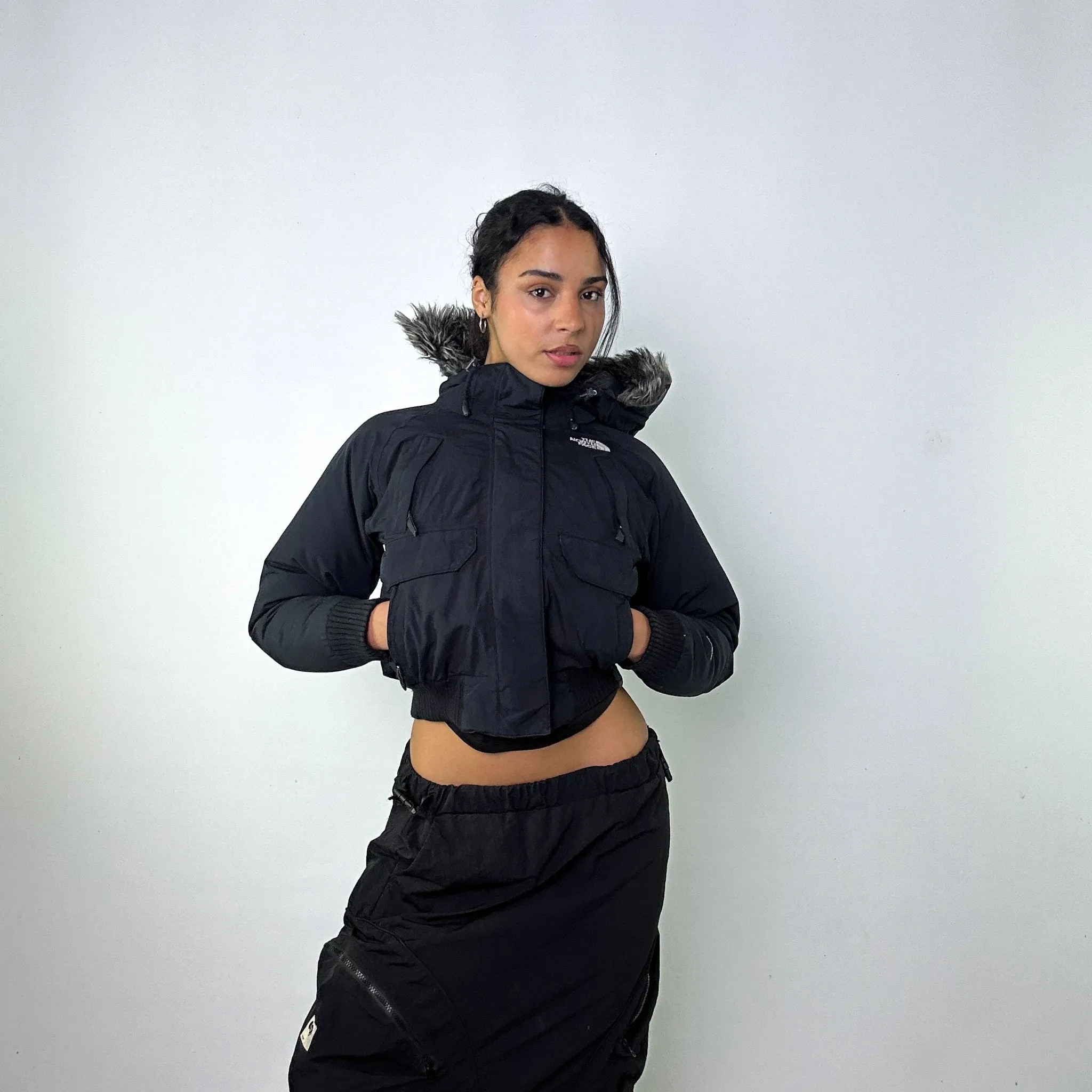 Black 90s The North Face Puffer Jacket Coat (XS)