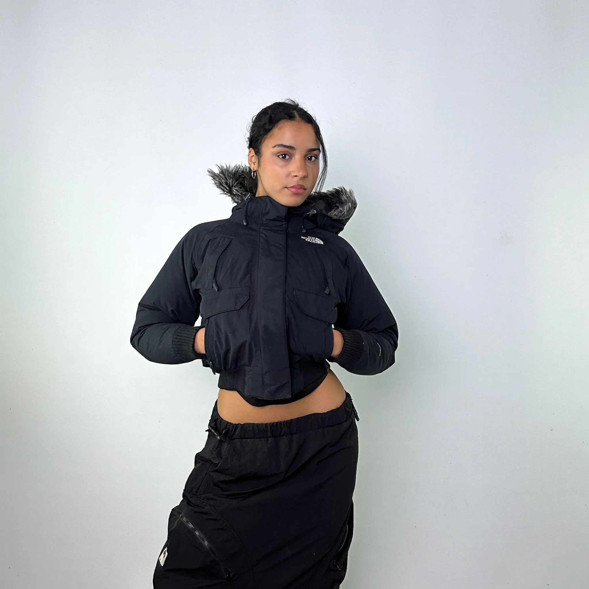 Black 90s The North Face Puffer Jacket Coat (XS)