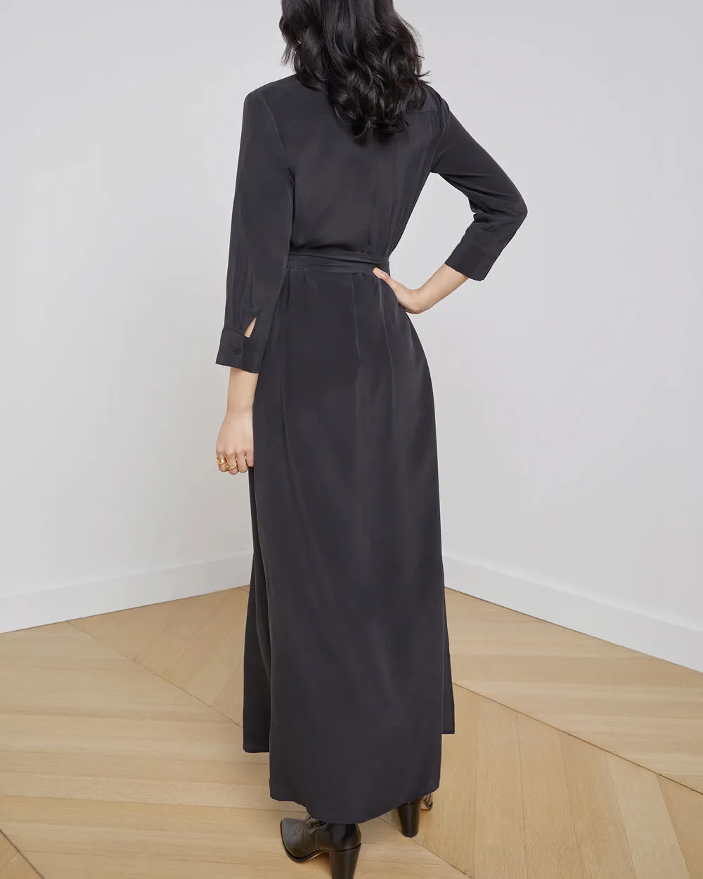 Black Long Cameron Shirt Dress