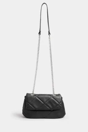 Black Quilted Detail Cross Body Bag