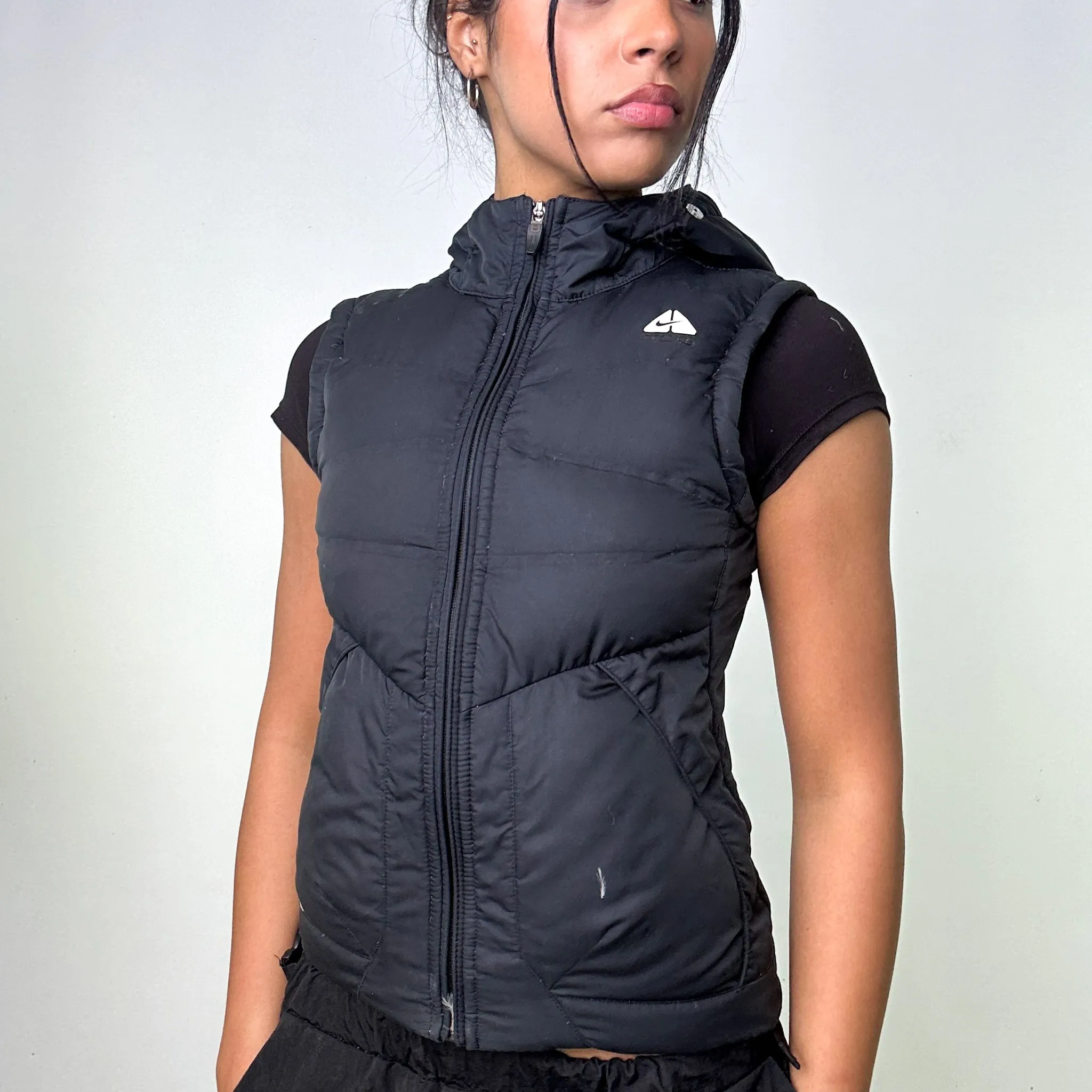 Black y2ks NIKE ACG Puffer Jacket Coat Gilet (XS)