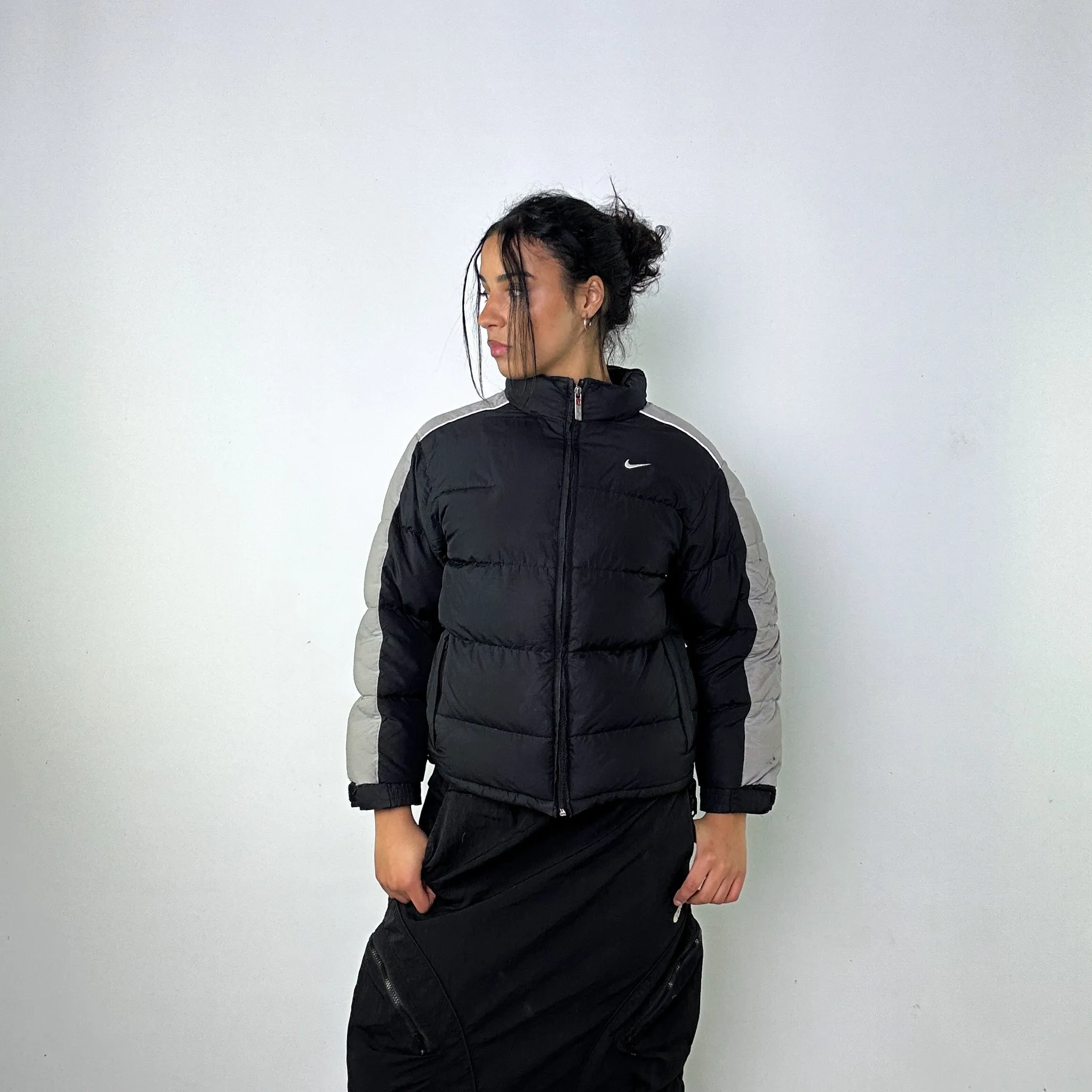 Black y2ks NIKE Puffer Jacket Coat (M)