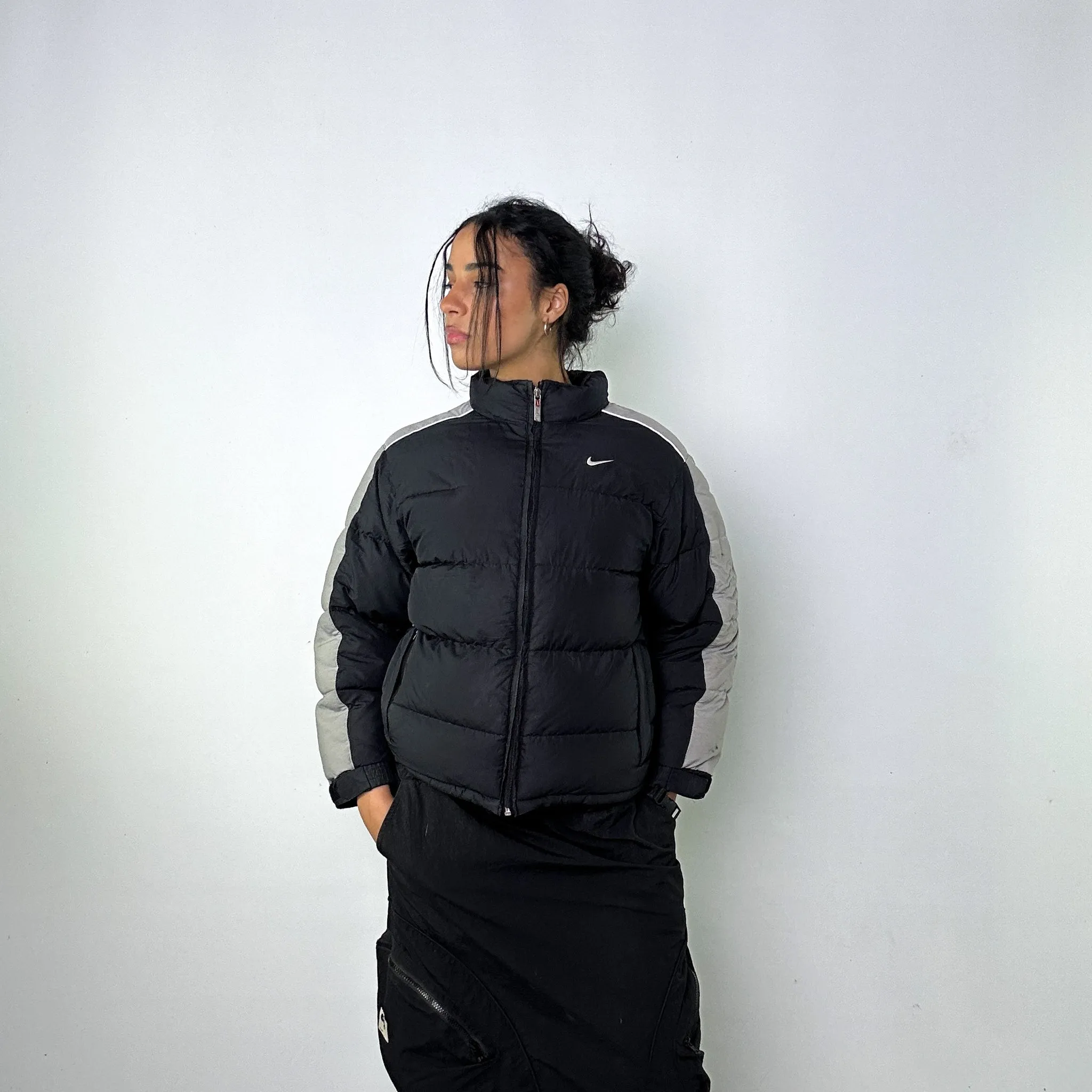 Black y2ks NIKE Puffer Jacket Coat (M)