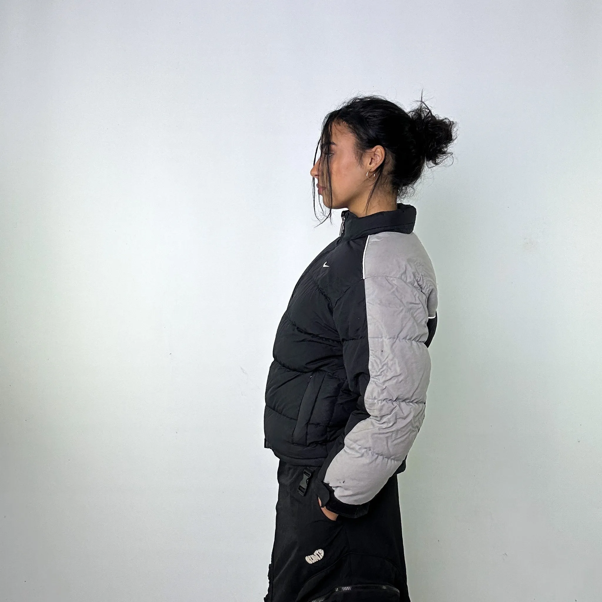 Black y2ks NIKE Puffer Jacket Coat (M)