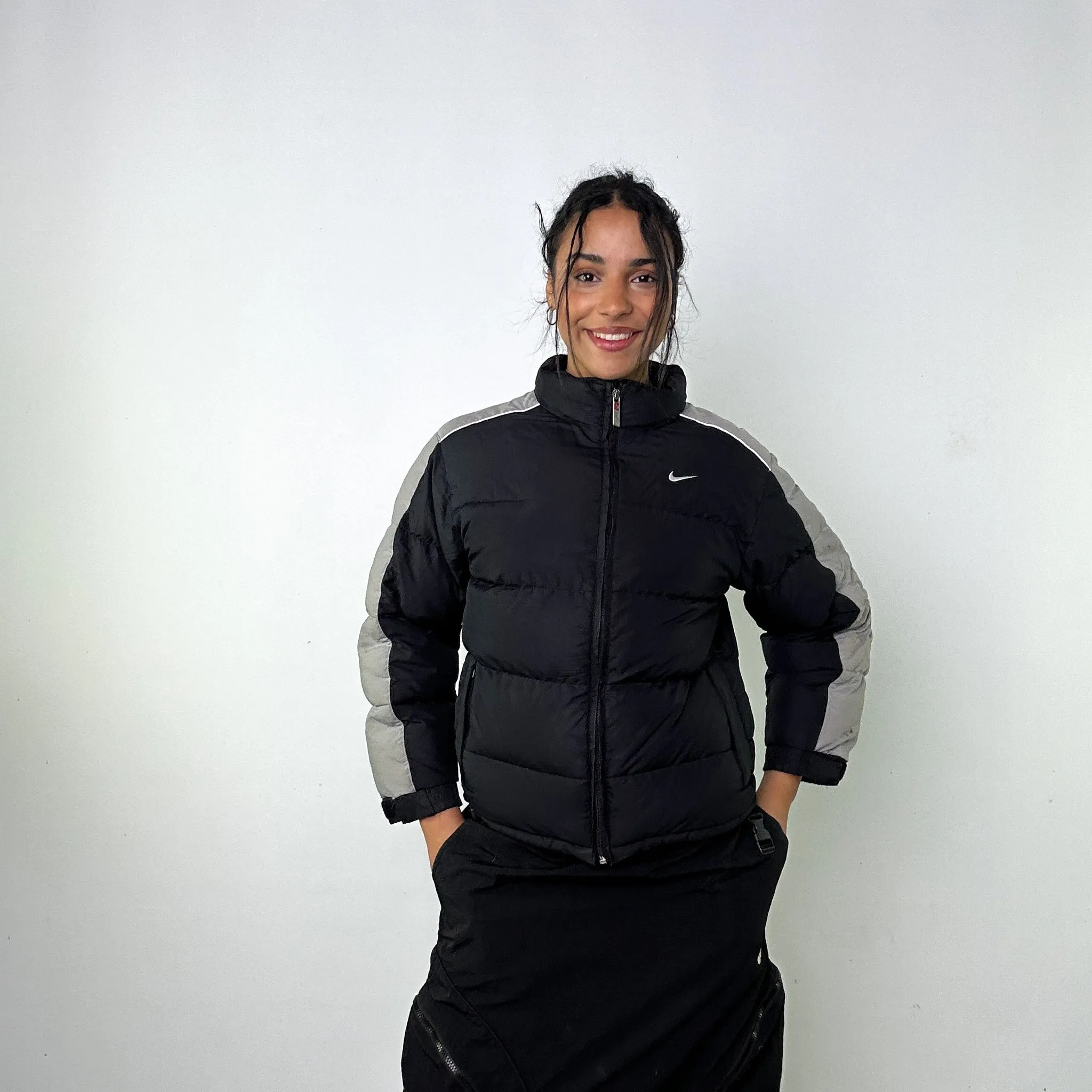 Black y2ks NIKE Puffer Jacket Coat (M)